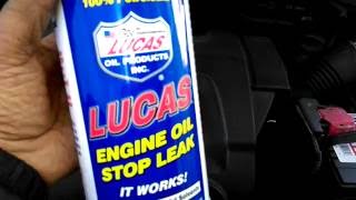 Add LUCAS engine oil stop leak when doing a oil change [upl. by Arateehc]