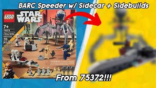 I BUILT a BARC Speeder with Sidecar from 75372 Clone Trooper and Battle Droid Battle Pack [upl. by Alberic]