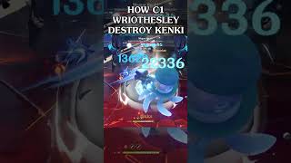 HOW C1 WRIOTHESLEY C0 FURINA DESTROY MAGUU KENKI [upl. by Ennahgem]