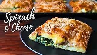 Flaky Spinach and Feta Puff Pastry Recipe [upl. by Atilam801]