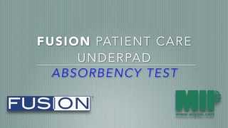 Fusion® vs Cotton  Absorbency Test  Seamless Patient Care Underpad from MIP [upl. by Liva346]