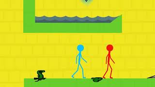 Watergirl and Fireboy Golden Temple  Stickman Animation  Part 2 [upl. by Libyc619]