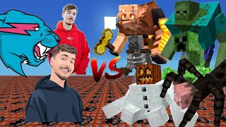 Mr Beast Mob vs Mutant Mobs in Minecraft [upl. by Ennaxxor]