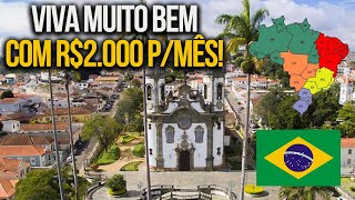 9 Cidades para Viver BEM com R 2000 por mês Curiosidades [upl. by Odom]