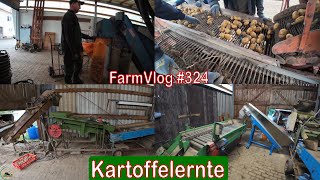 Farmvlog 324 Kartoffelernte  Sortieranlage wieder defekt [upl. by Niliac]