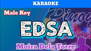 EDSA by Moira Dela Torre Karaoke  Male Key [upl. by Stanwin]