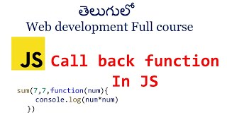 Call back function in JavaScript  JavaScript callback function  JavaScript tutorials for beginners [upl. by Suckram]