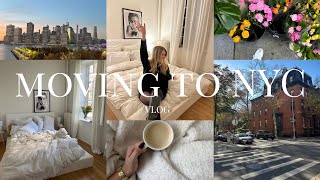 Moving to NYC Apartment tour skincare routine amp exploring the city [upl. by Doownyl531]