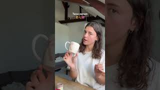 Tasse ourson 🧸🎀 ceramique pottery ceramic ceramicmug clay ceramicdecor diy mug [upl. by Aivad]