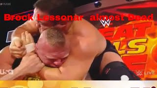 Samoa Joe almost kill Brocks Lesnar with the Coquina Clutch in Raw Shaw 26June 2017 [upl. by Stretch909]