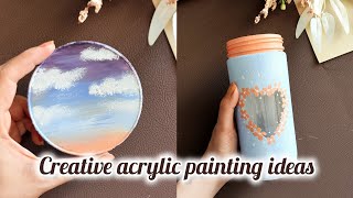 2 Unique Acrylic Painting Ideas 🎨✨quot [upl. by Akienahs]