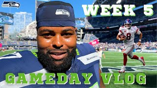 Gameday Vlog Seahawks Take on New York Giants in Week 5  Johnathan Hankins [upl. by Anelra]