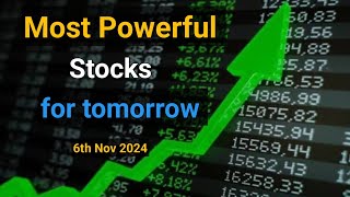 intraday stocks for tomorrow 06th Nov 24  swing stocks big Market Analysis  intraday [upl. by Ahsrats344]