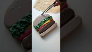 Royal icing recipe linked in my bio🍔 cheeseburger cookiedecorating oddlysatisfying asmr [upl. by Adlanor986]