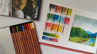 Review Lyra Rembrandt Watercolor Pencil 12 [upl. by Elyrad]