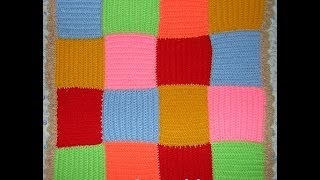 Плед Цветной  1 часть  Crochet blanket squares  вязание крючком [upl. by Lilyan]