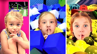 Hide and Seek In A Giant Trampoline Park ft Trinity and Beyond The Stella Show [upl. by Tra]