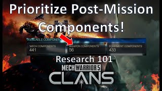 Research Upgrades Explained  How Components are Used in Mechwarrior 5 Clans Research 101 Guide [upl. by Yenterb]