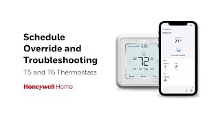 Schedule Override and Troubleshooting on T5 and T6 Thermostats [upl. by Fagan729]