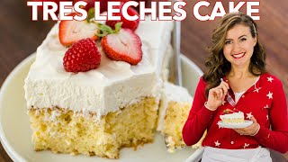 Easy Tres Leches Cake Recipe  Three Milk Cake [upl. by Bael50]