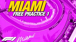 F1 MIAMI GRAND PRIX FP1 2024  Live Reaction amp Commentary [upl. by Pauli]