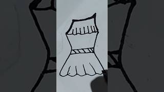 How to draw a frock drawing  short [upl. by Briana]