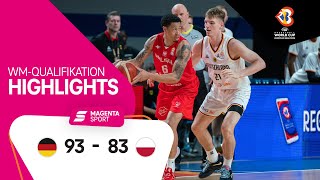 Deutschland  Polen  Highlights Qualifikation FIBA WM 2023 [upl. by Rramel]