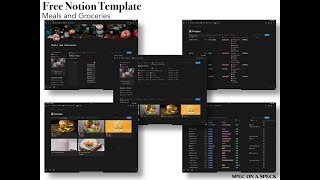 Free Notion Meal Planner Template with Ingredients Tracker Grocery List and Recipe Book [upl. by Bradan]