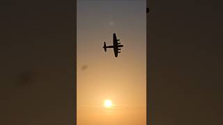 Avro Lancaster flying past the sunset [upl. by Hazeghi9]