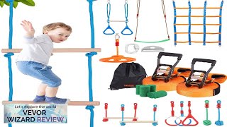 VEVOR Ninja Warrior Obstacle Course for Kids 2 x 50 ft Weatherproof Review [upl. by Buffy]