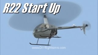 Helicopter Flight Sim R22 Start Up [upl. by Flo]