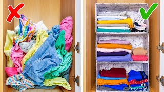 23 Smart Ways to Store Your Things  Clothes Folding Hacks And Organizing Ideas For Your Home [upl. by Laoj]