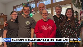 Meijer donates 10k in memory of longtime employee [upl. by Esinyl222]