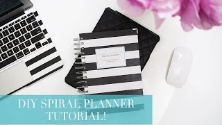 How to Make Your Own Spiral Planner  DIY Tutorial [upl. by Shishko366]