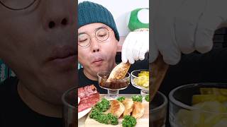 바삭바삭😋군만두😛먹방🍴Mandu MUKBANG Eatingshow shorts [upl. by Eydie]