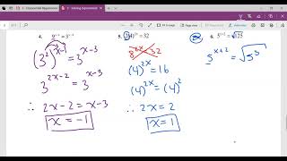 3  Exponential Equations [upl. by Nyledam]