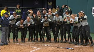 Highlights No 2 Oregon softball takes down No 4 Washington in topfive battle [upl. by Peg]