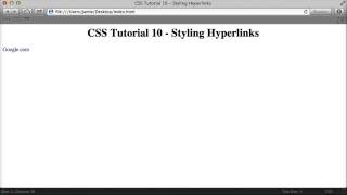 CSS Tutorial 10  Styling Hyperlinks [upl. by Danita390]