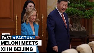 Fast and Factual LIVE Meloni Meets Xi Jinping Vows to quotRelaunchquot Ties With China [upl. by Howey]