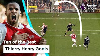 10 AMAZING Arsenal goals scored by Thierry Henry  Premier League [upl. by Foah]