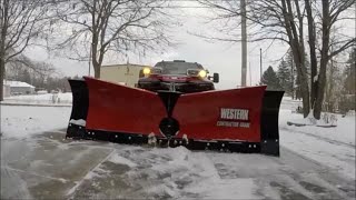 Western MVP3 amp Silverado 3500 First Snow Plowing with New Plow [upl. by Niamart700]