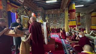 His Holiness Kyabgon Sakya Gongma Trichen Rinpoche visited KuenchokSum Shedra in Bumthang Bhutan [upl. by Enyleve]