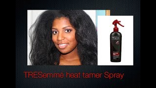 TreSemme heat tamer on Natural Hair [upl. by Eenehs]