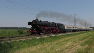 012 104 mit Nostalgiezugreisen Sonderzug bei Herrath [upl. by Annaul531]