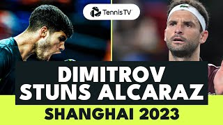 Grigor Dimitrov STUNS Carlos Alcaraz  Shanghai 2023 Match Highlights [upl. by Marybella]