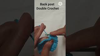 Back post Double Crochet Bpdc crochet for Beginners Freindlycrochet shorts crochettutorial [upl. by Drescher]