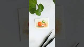 Watercolor Citrus Week  Day 3  Easy still life painting idea  Orange fruit and slice [upl. by Curkell]