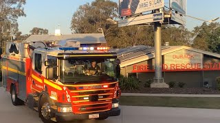 QFRS 518A 1384 Responding To Oxley Structure Fire [upl. by Uball]