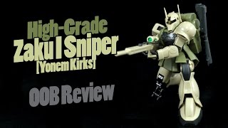 837  HGUC Zaku I Sniper Type Yonem Kirks OOB Review [upl. by Simaj]