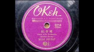 Billie Holiday  quot All of Me quot 1941 [upl. by Sapowith]